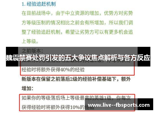 魏震禁赛处罚引发的五大争议焦点解析与各方反应 魏震禁赛处罚引发的五大争议焦点解析与各方反应